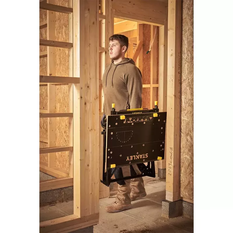 Dailidės darbo stalas Stanley STST83800-1 bambukinis juodai geltonas 625 mm