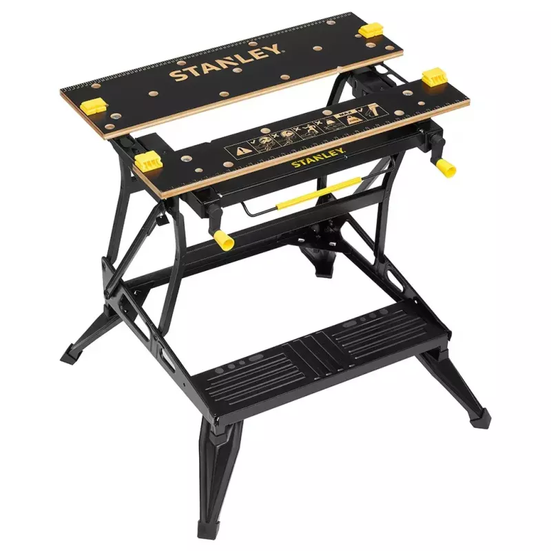Dailidės darbo stalas Stanley STST83800-1 bambukinis juodai geltonas 625 mm