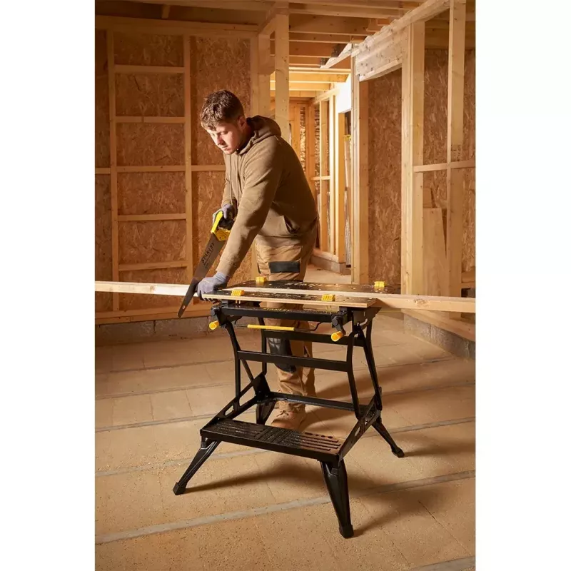 Dailidės darbo stalas Stanley STST83800-1 bambukinis juodai geltonas 625 mm