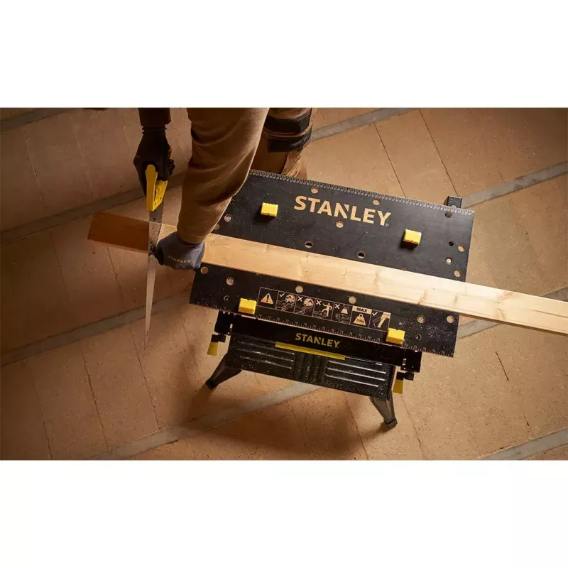 Dailidės darbo stalas Stanley STST83800-1 bambukinis juodai geltonas 625 mm