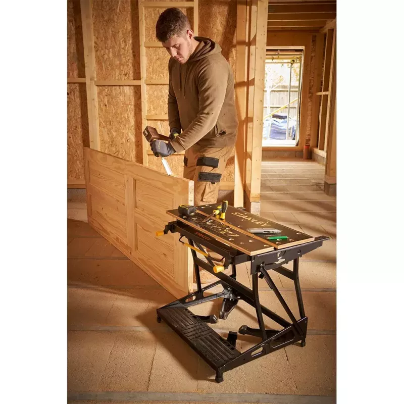 Dailidės darbo stalas Stanley STST83800-1 bambukinis juodai geltonas 625 mm