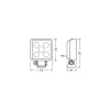 Automobilinis priekinis žibintas Lampa OLEDW103WD, 120 mm plotis, 60 mm gylis, 170 mm aukštis