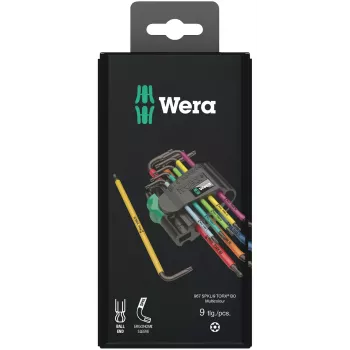 L formos TORX raktų rinkinys Wera 967/9 TX BO (TX8–TX40)