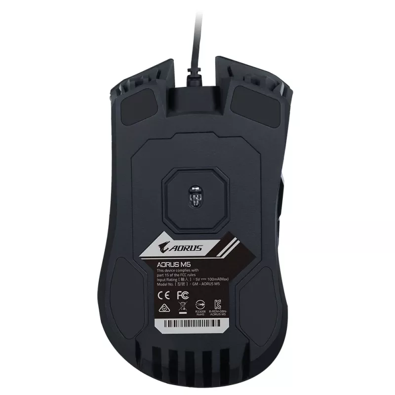 GIGABYTE AORUS M5 žaidimų pelė, dešiniajai rankai, USB Type-A, optinė, 16000 DPI