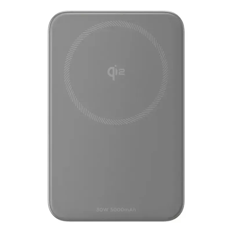 Power bank „EcoFlow Rapid 5000“ (Ličio jonų 5000 mAh, PD greitasis įkrovimas, 30 W bendra galia, belaidis, USB-C, sidabrinis)