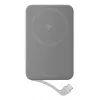 Power bank „EcoFlow Rapid 5000“ (Ličio jonų 5000 mAh, PD greitasis įkrovimas, 30 W bendra galia, belaidis, USB-C, sidabrinis)