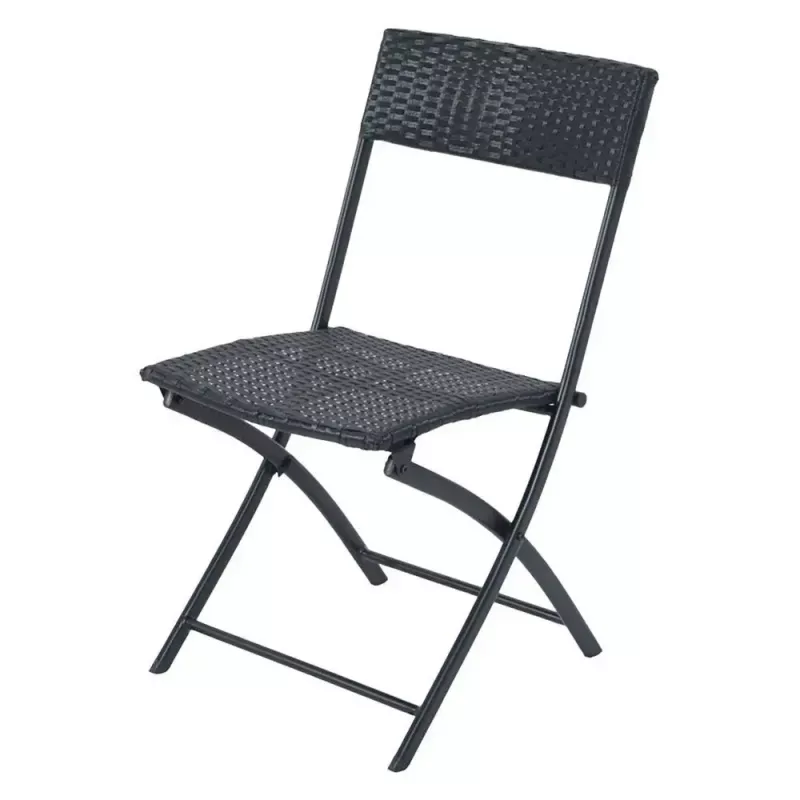 Sodo baldų komplektas Extralink L-0201P – 2 kėdės ir juodas stalas