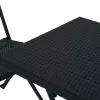 Sodo baldų komplektas Extralink L-0201P – 2 kėdės ir juodas stalas