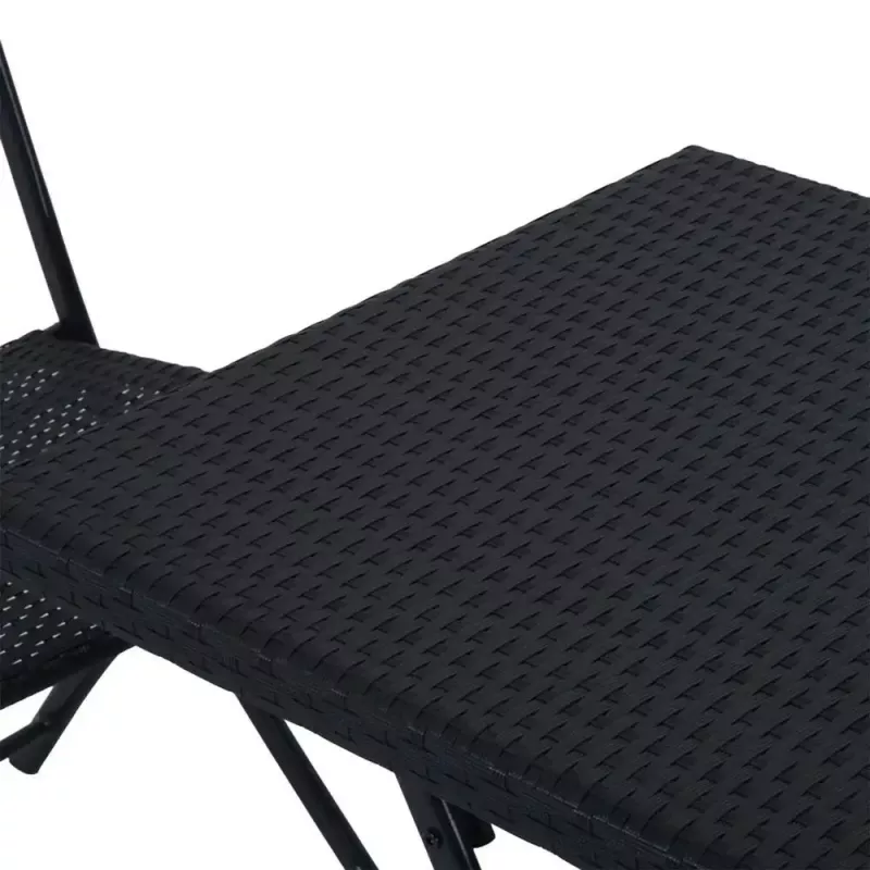 Sodo baldų komplektas Extralink L-0201P – 2 kėdės ir juodas stalas