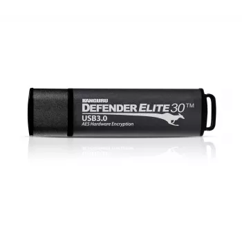 Kanguru Defender Elite30™ USB 3.0 16GB – Saugus USB raktas su 256 bitų AES aparatine šifracija (XTS režimas), FIPS 197 sertifikuotas, TAA atitinkantis