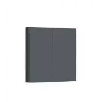 AQARA Smart Wall Switch H1 EU (be neutralaus laido, dvigubas jungiklis) WS-EUK02-G, Pilka - ZigBee sieninis jungiklis su dviem relėmis