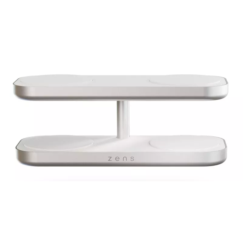 ZENS Quattro Wireless Charger Pro 4 Baltas belaidis įkroviklis