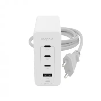 mophie sieninis adapteris USB-C PD HUB 120W GAN baltas EU (3xUSB-C + 1xUSB-A)