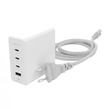mophie sieninis adapteris USB-C PD HUB 120W GAN baltas EU (3xUSB-C + 1xUSB-A)