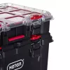 Keter 250927 – laikymo dėžių rinkinys 3 vnt., sukraunamos technopolimerinės dėžės su ratukais ir užraktu, 525×694×411 mm, juodos