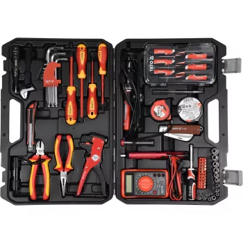 Mechaniko įrankių rinkinys Yato YT-39009 – 68 dalių, 1/4 colio pavara, juodas dėklas