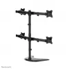 Neomounts NM-D335D4BLACK Monitorio stovas 10-27 colių, spaustuvas/ant stovo/per angą, 8 kg, 25,4 cm (10 col.), 68,6 cm (27 col.), 100 x 100 mm, juodas