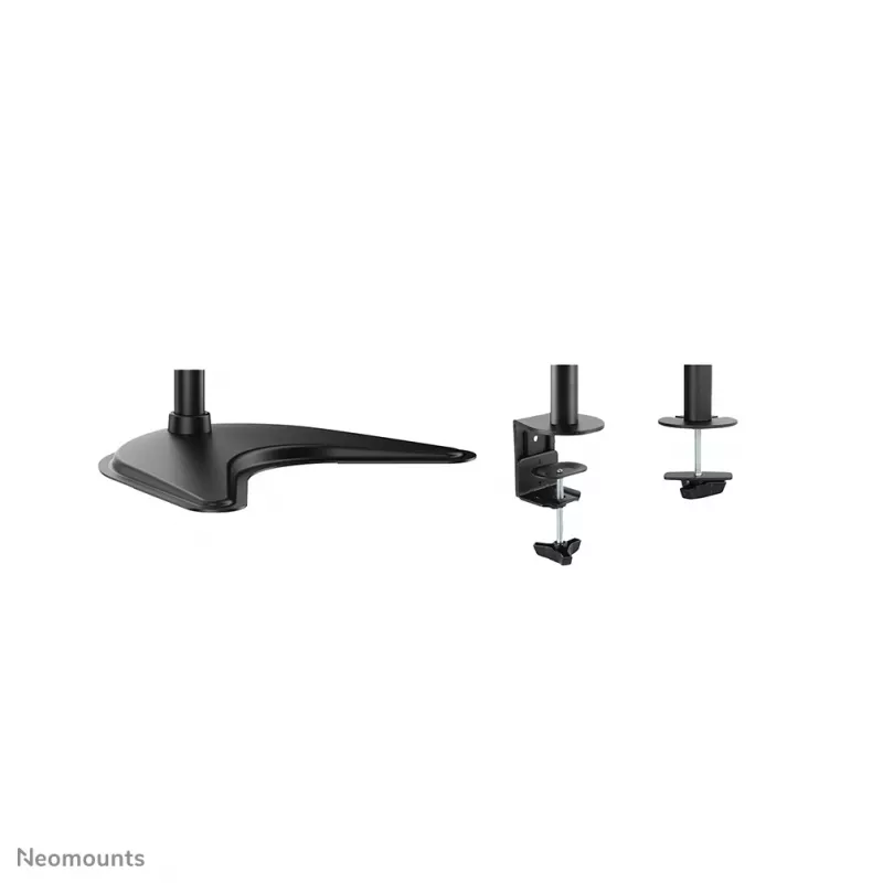 Neomounts NM-D335D4BLACK Monitorio stovas 10-27 colių, spaustuvas/ant stovo/per angą, 8 kg, 25,4 cm (10 col.), 68,6 cm (27 col.), 100 x 100 mm, juodas
