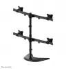 Neomounts NM-D335D4BLACK Monitorio stovas 10-27 colių, spaustuvas/ant stovo/per angą, 8 kg, 25,4 cm (10 col.), 68,6 cm (27 col.), 100 x 100 mm, juodas