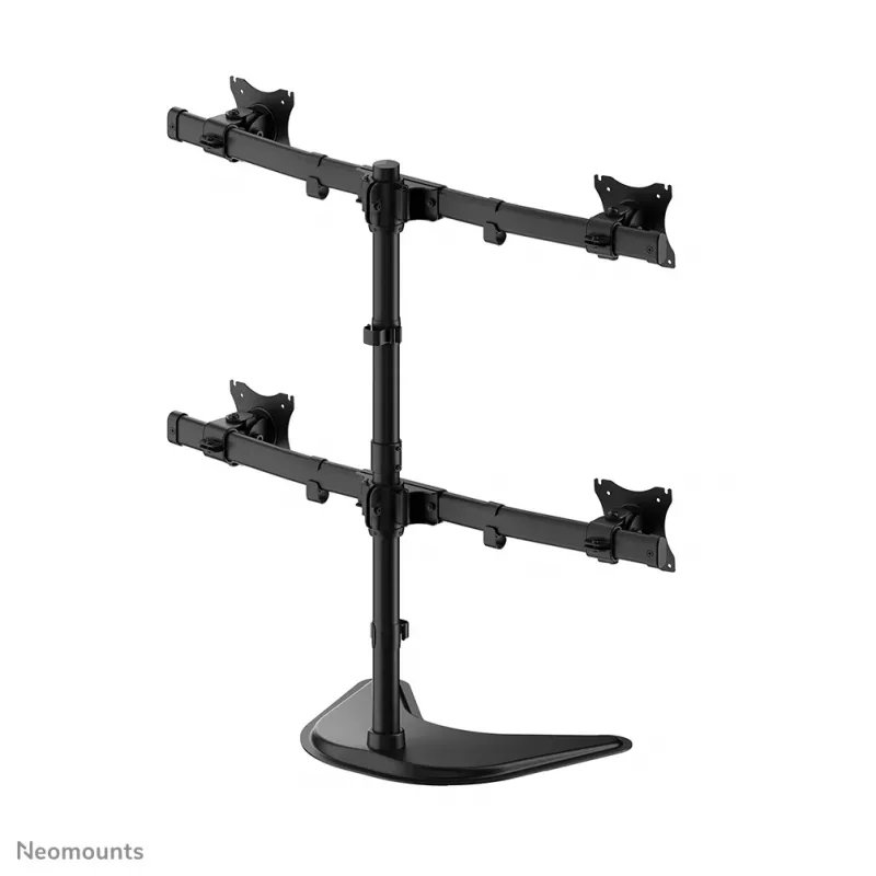 Neomounts NM-D335D4BLACK Monitorio stovas 10-27 colių, spaustuvas/ant stovo/per angą, 8 kg, 25,4 cm (10 col.), 68,6 cm (27 col.), 100 x 100 mm, juodas