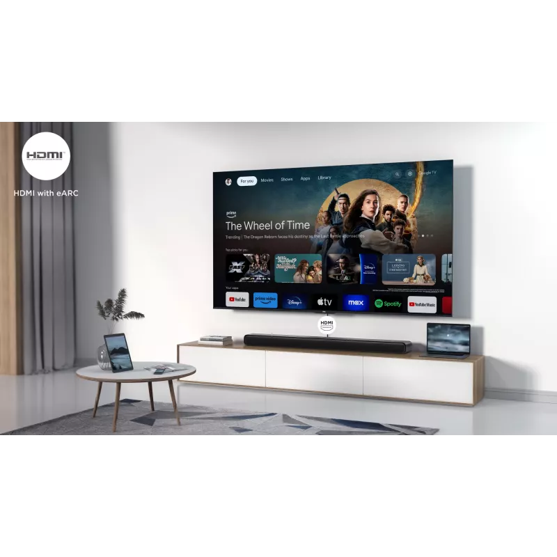 TCL S S45H garso juosta 2.0 kanalų su Dolby Atmos, DTS Virtual:X ir Bluetooth muzikos srautiniu perdavimu