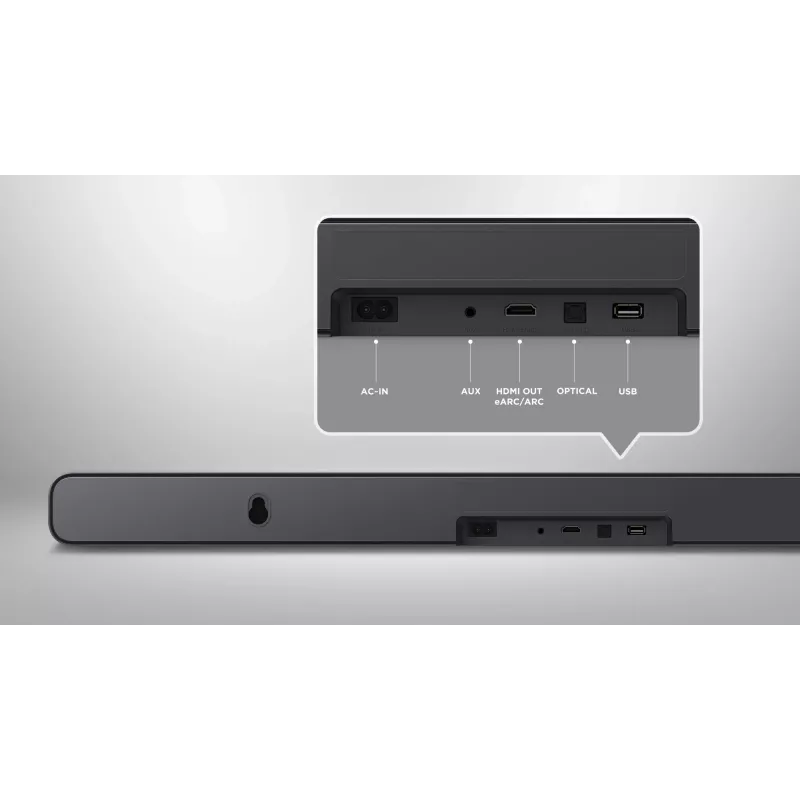 TCL S S45H garso juosta 2.0 kanalų su Dolby Atmos, DTS Virtual:X ir Bluetooth muzikos srautiniu perdavimu