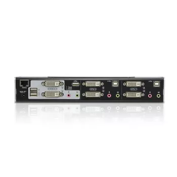 ATEN 2 prievadų USB DVI Dual-View KVM jungiklis su garsu ir USB 2.0 šakotuvu (su KVM kabeliais)