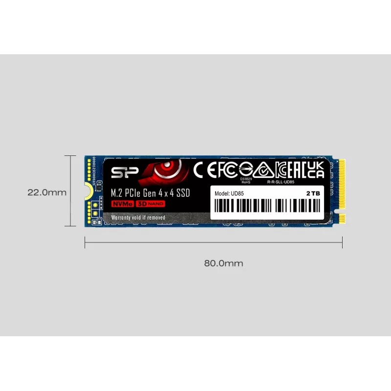 SILICON POWER SSD UD85 1TB M.2 PCI-E 4.0 3D NAND NVMe