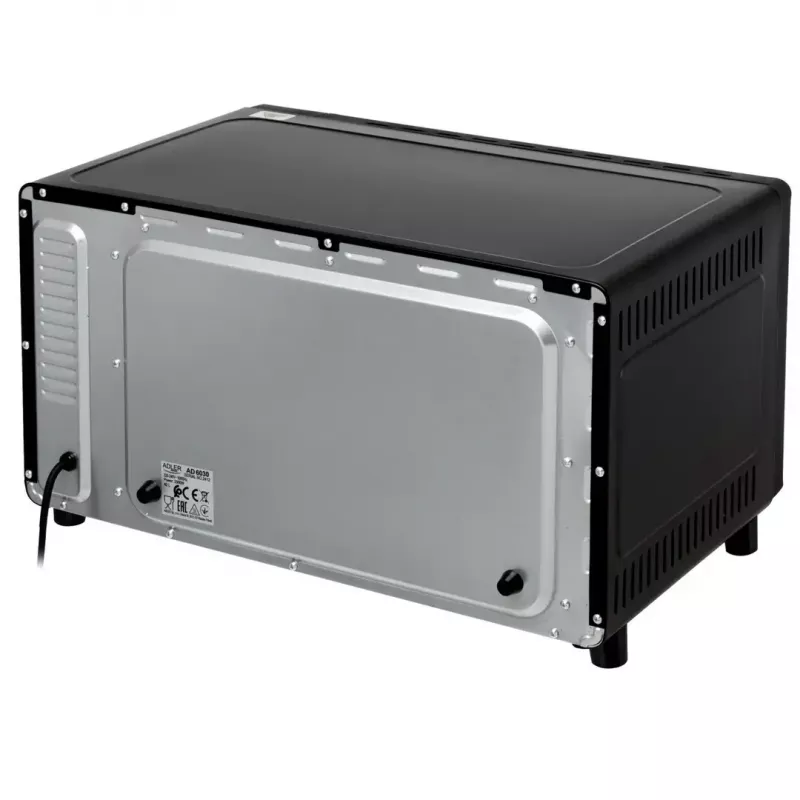 Mini orkaitė Adler AD 6030 — 30 L / 1500 W, mechaninis laikmatis, rotiseris, 230°C, laisvai pastatoma, juoda