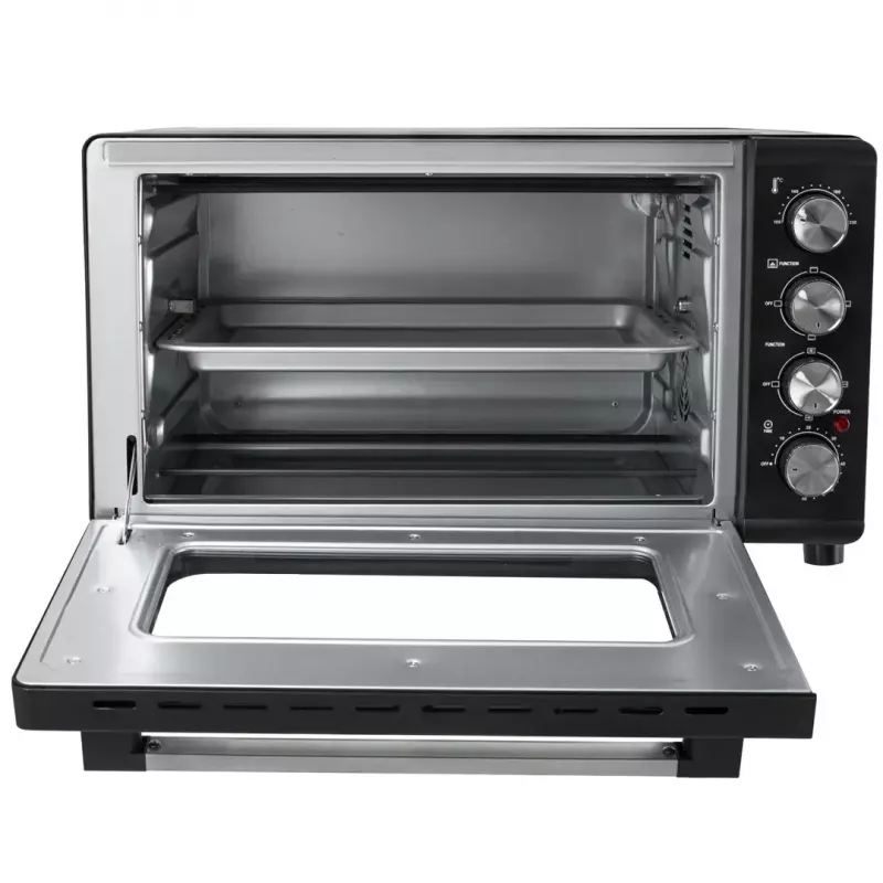 Mini orkaitė Adler AD 6030 — 30 L / 1500 W, mechaninis laikmatis, rotiseris, 230°C, laisvai pastatoma, juoda