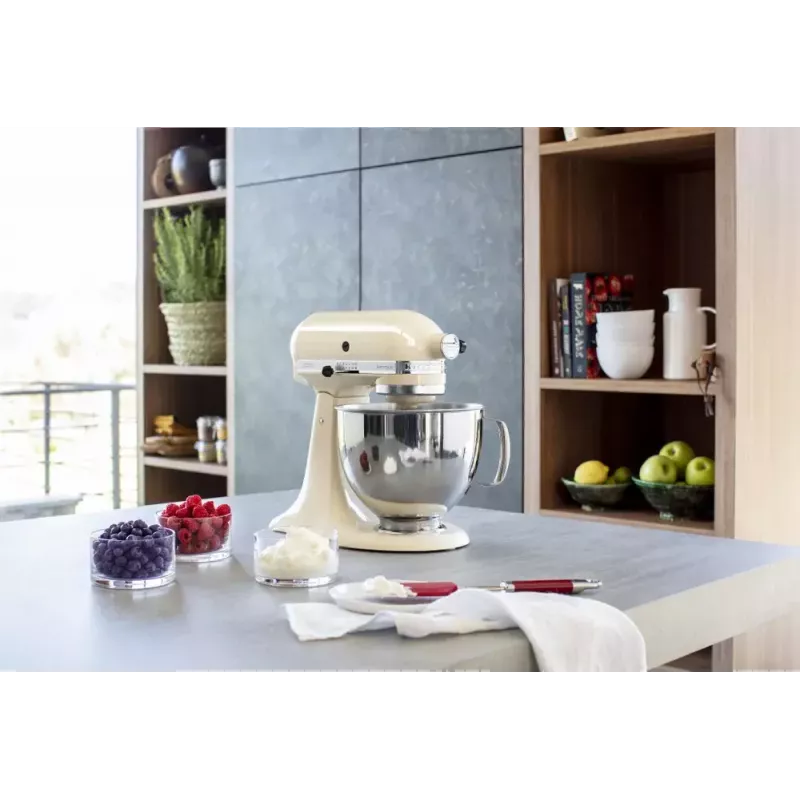 KITCHENAID 5KSM125EAC stovimas maišytuvas – 300 W, 4,8 L dubuo, 10 greičių, kreminė