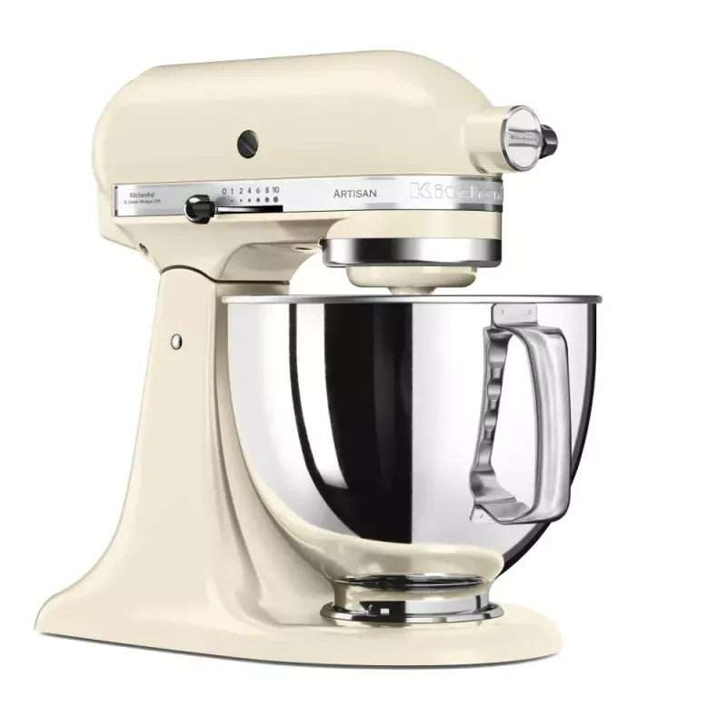 KITCHENAID 5KSM125EAC stovimas maišytuvas – 300 W, 4,8 L dubuo, 10 greičių, kreminė