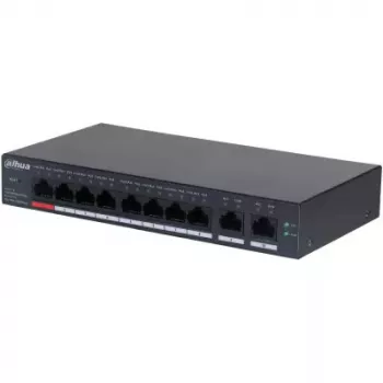 Dahua Technology DH-CS4010-8ET-110 tinklo jungiklis valdomas L2 Fast Ethernet (10/100) PoE juodas