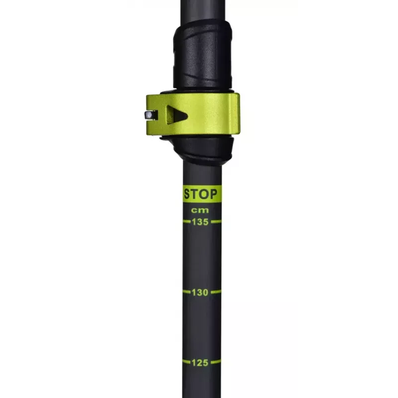 Trekkingo lazdos Viking Carbo Lite Black Lime, 175 cm, anglies pluoštas, 610 g