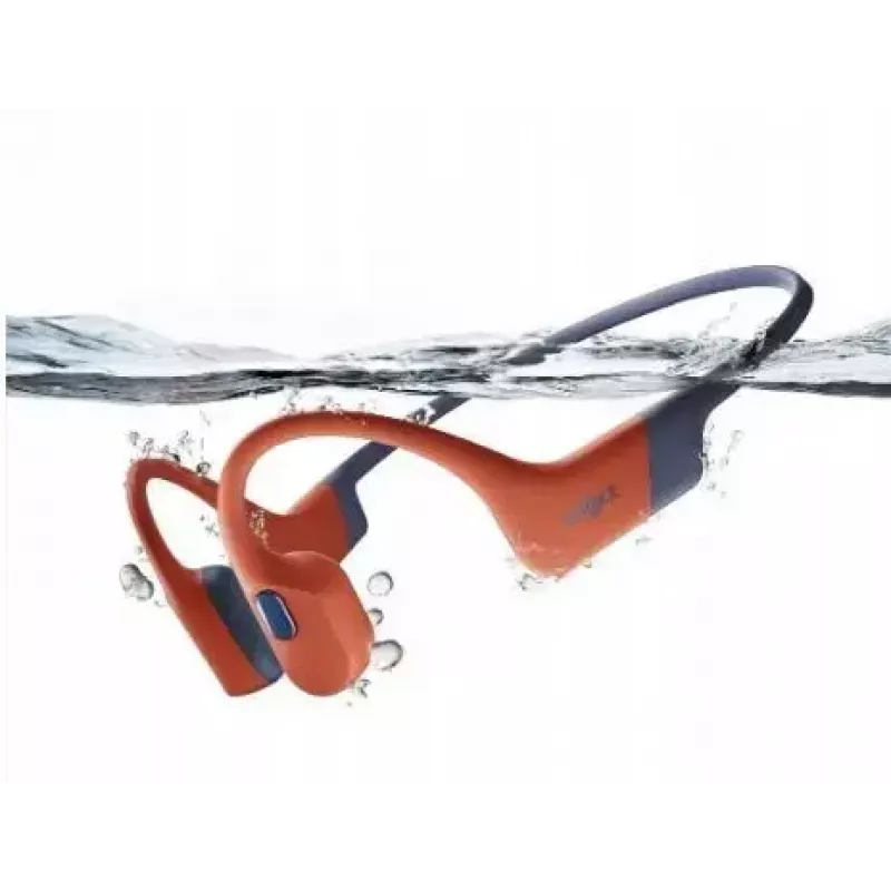 Belaidės kaulinio laidumo ausinės Shokz OpenSwim Pro – raudonos, IP68, Bluetooth 5.2, 9 h veikimo laikas