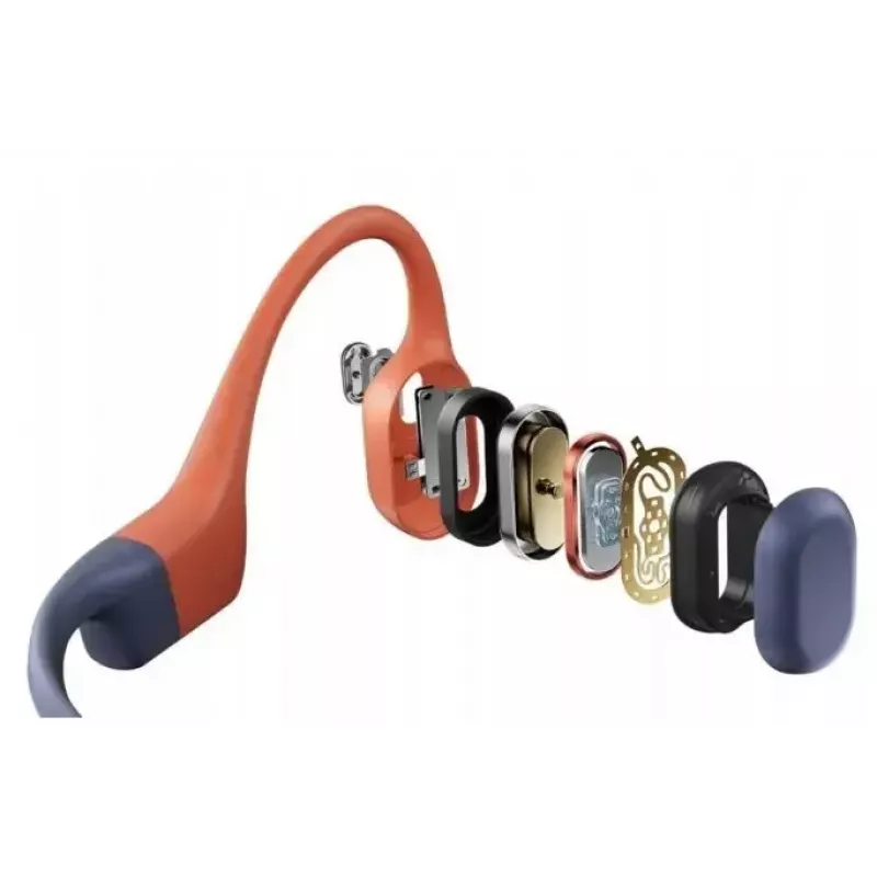 Belaidės kaulinio laidumo ausinės Shokz OpenSwim Pro – raudonos, IP68, Bluetooth 5.2, 9 h veikimo laikas