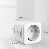 Nuotolinio valdymo Wi‑Fi kištukinis lizdas GreenBlue GB720F, F tipo kištukas, maks. apkrova 2x16 A (3680 W), baltas