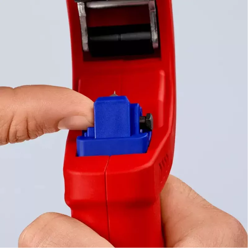 Vamzdžių pjaustytuvas Knipex 90 23 01 BK plieninis peilis, plastikinė rankena, 165 mm