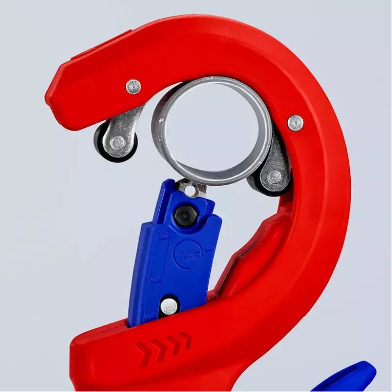 Vamzdžių pjaustytuvas Knipex 90 23 01 BK plieninis peilis, plastikinė rankena, 165 mm