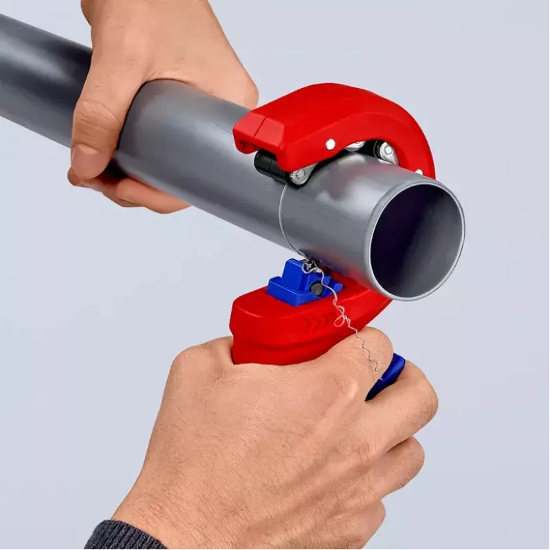 Vamzdžių pjaustytuvas Knipex 90 23 01 BK plieninis peilis, plastikinė rankena, 165 mm