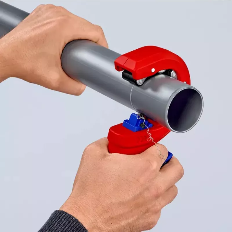Vamzdžių pjaustytuvas Knipex 90 23 01 BK plieninis peilis, plastikinė rankena, 165 mm