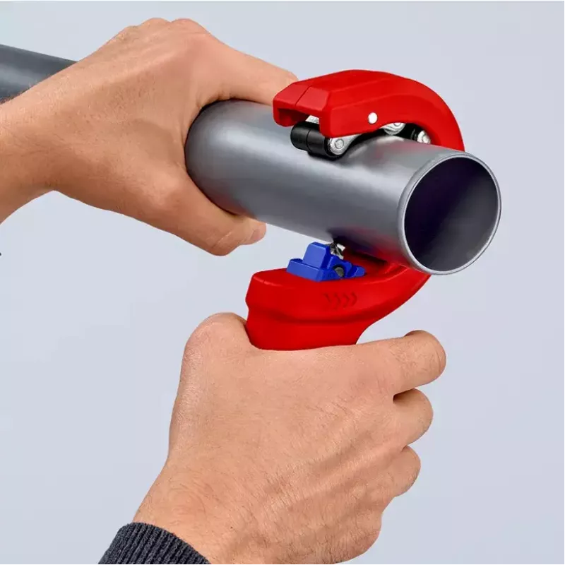 Vamzdžių pjaustytuvas Knipex 90 23 01 BK plieninis peilis, plastikinė rankena, 165 mm