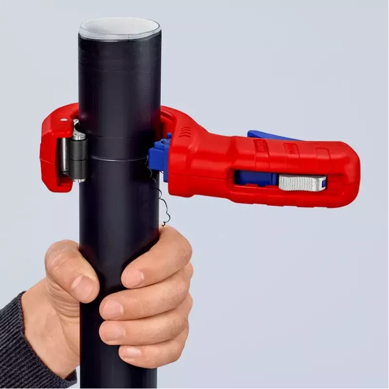 Vamzdžių pjaustytuvas Knipex 90 23 01 BK plieninis peilis, plastikinė rankena, 165 mm