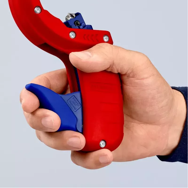 Vamzdžių pjaustytuvas Knipex 90 23 01 BK plieninis peilis, plastikinė rankena, 165 mm