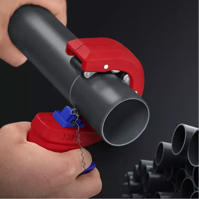 Vamzdžių pjaustytuvas Knipex 90 23 01 BK plieninis peilis, plastikinė rankena, 165 mm