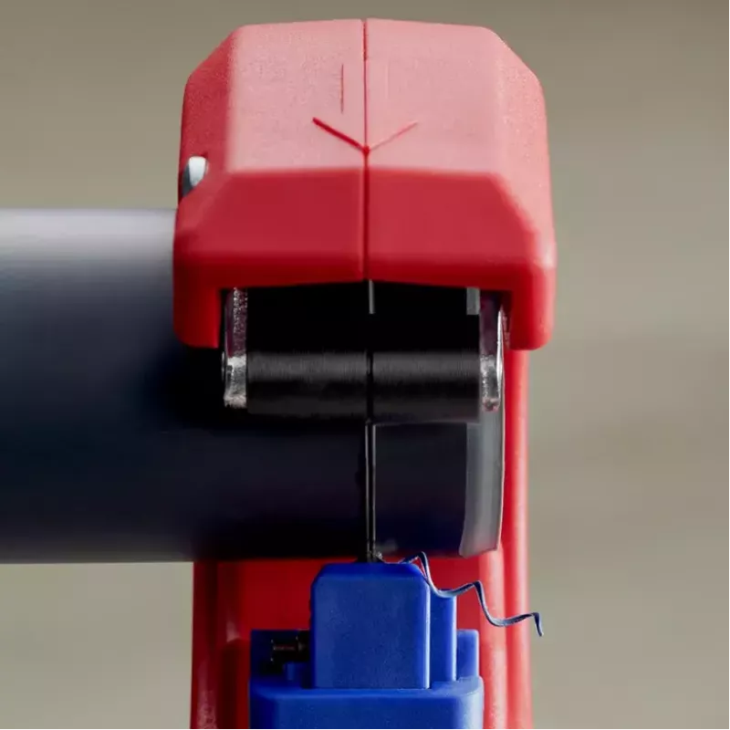 Vamzdžių pjaustytuvas Knipex 90 23 01 BK plieninis peilis, plastikinė rankena, 165 mm