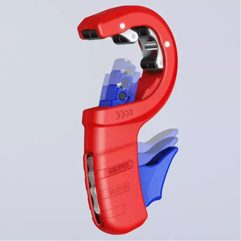 Vamzdžių pjaustytuvas Knipex 90 23 01 BK plieninis peilis, plastikinė rankena, 165 mm