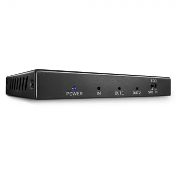 Lindy 2 Port HDMI 2.0 18G Skirstytuvas, HDMI, 2x HDMI, 3840 x 2160 pikseliai, Juoda, Metalinis, CE, FCC, RoHS, REACH, California Proposition 65
