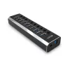 Lindy 10 portų USB 3.0 šakotuvas su įjungimo/išjungimo mygtukais