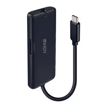 Lindy DST-Mini USB-C nešiojamojo kompiuterio mini dokovimo stotelė su 4K palaikymu ir 100W įkrovimo perdavimu
